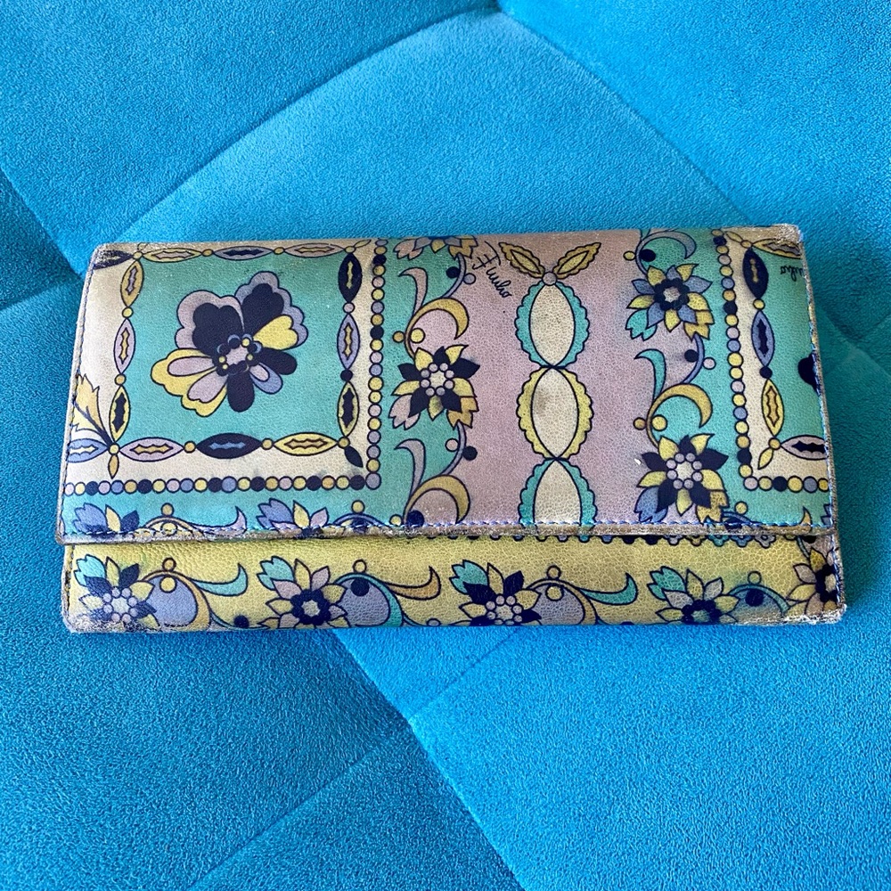 Emilio Pucci Wallet Blue/Multi Color - RARE